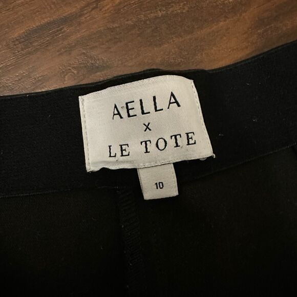 AELLA x LE TOTE Black High Rise Trouser Pants - Picture 9 of 13